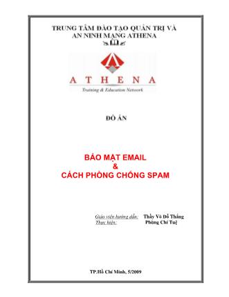 Đồ án Bảo mật Email & Cách phòng chống spam