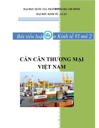 Tiểu luận Cán cân thương mại Việt Nam