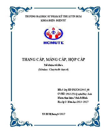 Tiểu luận Thang cáp, máng cáp, hộp cáp Tiểu luận Thang cáp, máng cáp, hộp cáp